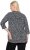 Ulla Popken Snowflake Print 3/4 Sleeve Tee Black - T-shirty - 