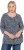 Ulla Popken Snowflake Print 3/4 Sleeve Tee Navy - T-shirty - 