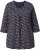 Ulla Popken Gingerbread Print 3/4 Sleeve Tee Navy - T-shirty - 