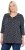 Ulla Popken Gingerbread Print 3/4 Sleeve Tee Navy - T-shirty - 