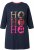 Ulla Popken Ho Ho Ho 3/4 Sleeve Graphic Tunic Tee Navy - T-shirty - 
