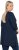 Ulla Popken Ho Ho Ho 3/4 Sleeve Graphic Tunic Tee Navy - T-shirty - 