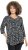 Ulla Popken Ribbon Print 3/4 Sleeve Asymmetric Tee Black - Koszulki z nadrukiem dla kobiet - 