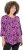 Ulla Popken Ribbon Print 3/4 Sleeve Asymmetric Tee Light Plum - Koszulki z nadrukiem dla kobiet - 