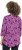 Ulla Popken Ribbon Print 3/4 Sleeve Asymmetric Tee Light Plum - Koszulki z nadrukiem dla kobiet - 