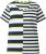 Ulla Popken Mix Stripe Short Sleeve Tee Lime - Koszulki z nadrukiem dla kobiet - 