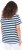 Ulla Popken Mix Stripe Short Sleeve Tee Deep Aqua - Koszulki z nadrukiem dla kobiet - 