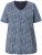 Ulla Popken So Many Dots Tee Navy Blue - Koszulki z nadrukiem dla kobiet - 