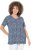 Ulla Popken So Many Dots Tee Navy Blue - Koszulki z nadrukiem dla kobiet - 