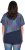 Ulla Popken Quick Drying Geometric Print Short Sleeve Tee Navy Blue - Koszulki z nadrukiem dla kobiet - 