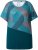 Ulla Popken Quick Drying Geometric Print Short Sleeve Tee Dark Petrol - Koszulki z nadrukiem dla kobiet - 