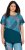 Ulla Popken Quick Drying Geometric Print Short Sleeve Tee Dark Petrol - Koszulki z nadrukiem dla kobiet - 
