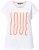 Ulla Popken LOVE Short Sleeve Graphic Tee Snow White - Koszulki z nadrukiem dla kobiet - 