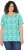 Ulla Popken Coral Reef Printed Short Sleeve V-Neck Tee Emerald - Koszulki z nadrukiem dla kobiet - 