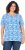 Ulla Popken Coral Reef Printed Short Sleeve V-Neck Tee Teal Blue - Koszulki z nadrukiem dla kobiet - 