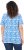 Ulla Popken Coral Reef Printed Short Sleeve V-Neck Tee Teal Blue - Koszulki z nadrukiem dla kobiet - 