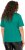 Ulla Popken Embroidered Face Motif Short Sleeve V-Neck Tee Emerald Green - Koszulki z nadrukiem dla kobiet - 