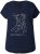 Ulla Popken Metallic Animal Cap Sleeve Graphic Tee Navy - Koszulki z nadrukiem dla kobiet - 