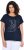 Ulla Popken Metallic Animal Cap Sleeve Graphic Tee Navy - Koszulki z nadrukiem dla kobiet - 