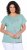 Ulla Popken Metallic Animal Cap Sleeve Graphic Tee Light Green - Koszulki z nadrukiem dla kobiet - 