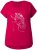 Ulla Popken Metallic Animal Cap Sleeve Graphic Tee Dark Raspberry - Koszulki z nadrukiem dla kobiet - 