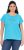 Ulla Popken Metallic Animal Cap Sleeve Graphic Tee Deep Aqua - Koszulki z nadrukiem dla kobiet - 