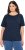 Ulla Popken TRUE Lettering Short Sleeve Tee Navy Blue - Koszulki z nadrukiem dla kobiet - 