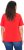 Ulla Popken TRUE Lettering Short Sleeve Tee Neon Red - Koszulki z nadrukiem dla kobiet - 