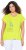 Ulla Popken Half-Sleeve A-line V-Neck Boat Pattern T-Shirt Lime - Koszulki z nadrukiem dla kobiet - 