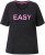 Ulla Popken Easy Short Sleeve Acid Wash Graphic Tee Black - Koszulki z nadrukiem dla kobiet - 