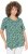 Ulla Popken Floral Pointed Hem Short Sleeve Tee Green - Koszulki z nadrukiem dla kobiet - 