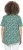Ulla Popken Floral Pointed Hem Short Sleeve Tee Green - Koszulki z nadrukiem dla kobiet - 
