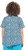 Ulla Popken Floral Pointed Hem Short Sleeve Tee Deep Aqua - Koszulki z nadrukiem dla kobiet - 