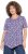 Ulla Popken Floral Pointed Hem Short Sleeve Tee Purple - Koszulki z nadrukiem dla kobiet - 