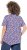 Ulla Popken Floral Pointed Hem Short Sleeve Tee Purple - Koszulki z nadrukiem dla kobiet - 