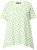 Ulla Popken Palm Tree Print Pointed Hem Tee Lett Lime - Koszulki z nadrukiem dla kobiet - 