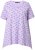 Ulla Popken Palm Tree Print Pointed Hem Tee Lavender - Koszulki z nadrukiem dla kobiet - 