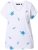 Ulla Popken Cross Stitch Short Sleeve Tee Snow White - Koszulki z nadrukiem dla kobiet - 
