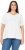 Ulla Popken Embroidered Sunrise Lettering Tee Off-White - Koszulki z nadrukiem dla kobiet - 