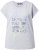 Ulla Popken Long Beach Lettering Cap Sleeve Tee Light Grey Melange - Koszulki z nadrukiem dla kobiet - 