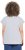 Ulla Popken Long Beach Lettering Cap Sleeve Tee Light Grey Melange - Koszulki z nadrukiem dla kobiet - 
