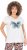 Ulla Popken Free Spirit Butterfly Cap Sleeve Graphic Tee Off-White - Koszulki z nadrukiem dla kobiet - 
