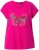 Ulla Popken Free Spirit Butterfly Cap Sleeve Graphic Tee Magenta Pink - Koszulki z nadrukiem dla kobiet - 