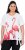 Ulla Popken Flamingo Short Sleeve Graphic Tee Off-White - Koszulki z nadrukiem dla kobiet - 