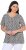 Ulla Popken Cactus Print Short Sleeve V-Neck Tee Graphite Grey - Koszulki z nadrukiem dla kobiet - 