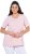 Ulla Popken Cactus Print Short Sleeve V-Neck Tee Pink - Koszulki z nadrukiem dla kobiet - 