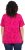 Ulla Popken Feather Print Short Sleeve V-Neck Tee Berry - Koszulki z nadrukiem dla kobiet - 
