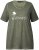 Ulla Popken Sunset Lettering Short Sleeve Graphic Tee Olive - Koszulki z nadrukiem dla kobiet - 