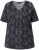 Ulla Popken Snake Print V-Neck Tee Graphite Grey - Koszulki z nadrukiem dla kobiet - 