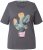 Ulla Popken Cactus Short Sleeve Graphic Tee Graphite Grey - Koszulki z nadrukiem dla kobiet - 